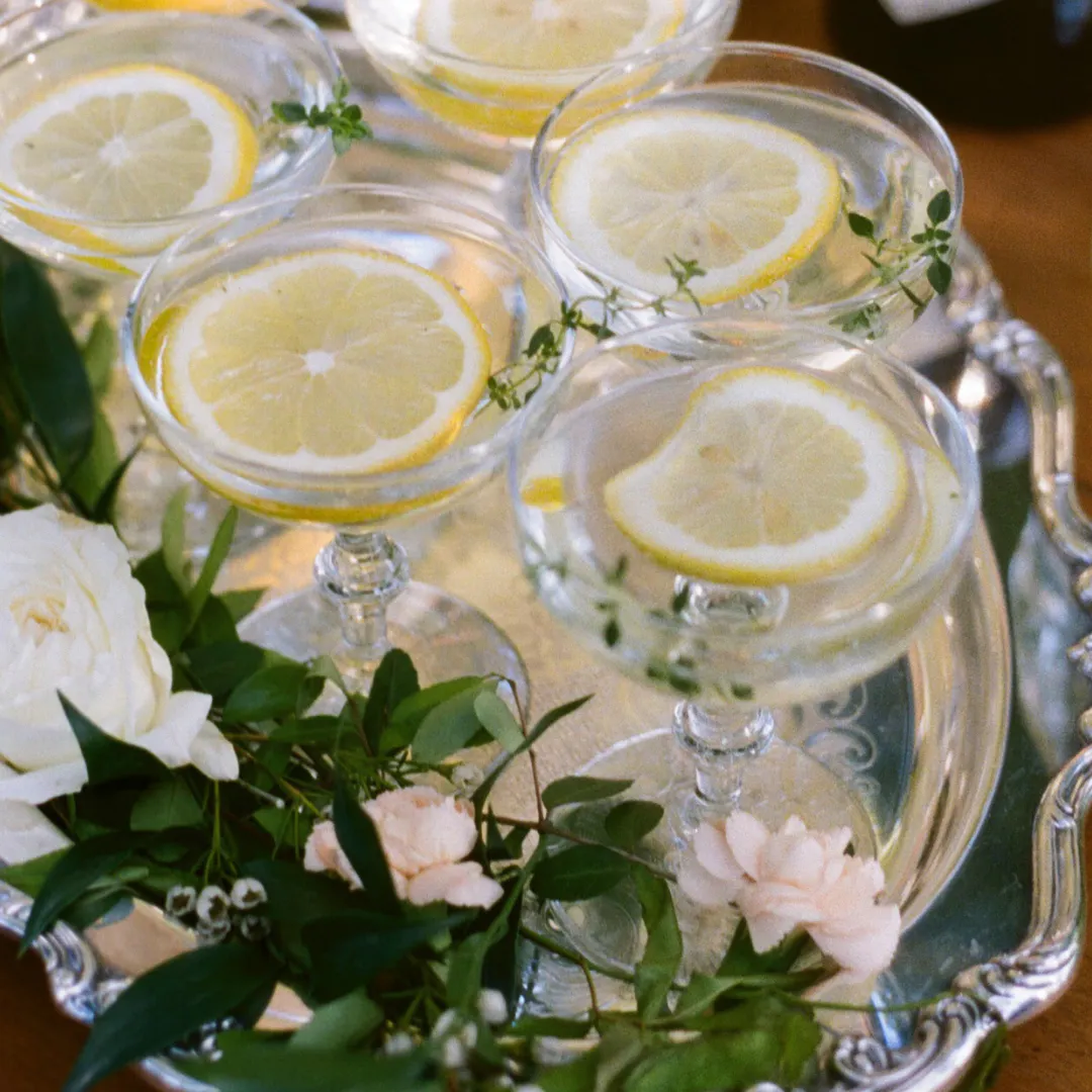Gimlet Cocktails on Tray