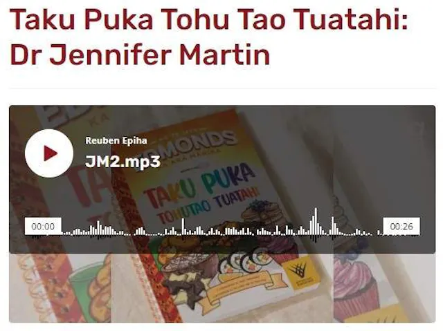 Taku Puka Tohu Tao Tuatahi: Dr Jennifer Martin | Waatea News